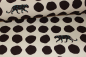 Preview: Kokka Echino Cotton Sailcloth Heavyweight Canvas Panther dunkelbraun/natur (10 cm)